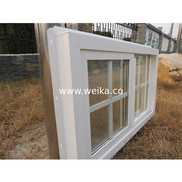1.7mm UPVC fenêtre coulissante et porte fenêtre de salle de bain en PVC avec grille