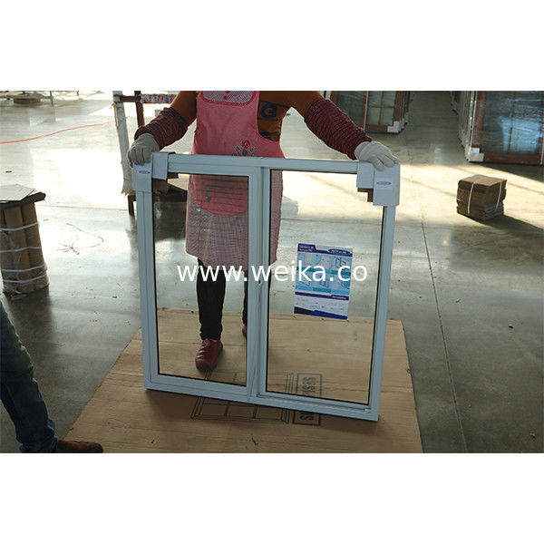 Zone de réception fenêtre coulissante en UPVC avec verre glacé confidentialité bon marché de remplacement fenêtre coulissante en UPVC pour rénovation domiciliaire