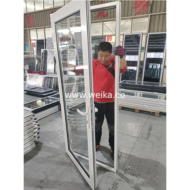 WEIKA Nouveau style Chine usine fenêtre moderne double vitrage rupture thermique d'aluminium porte d'aluminium balançant