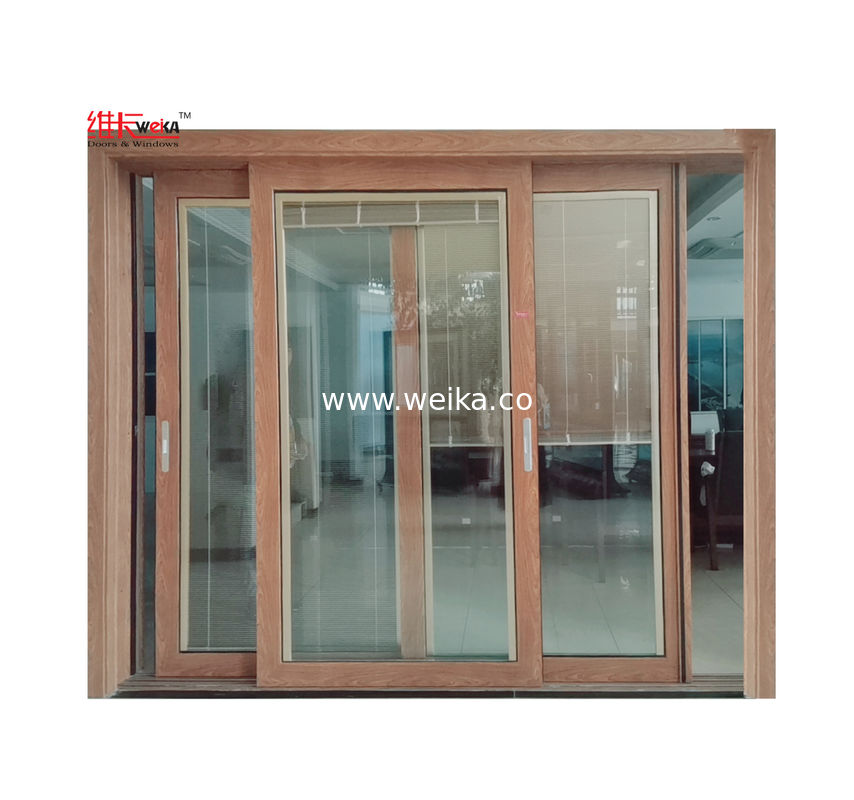 Porte coulissante en verre trempé en aluminium pour appartements