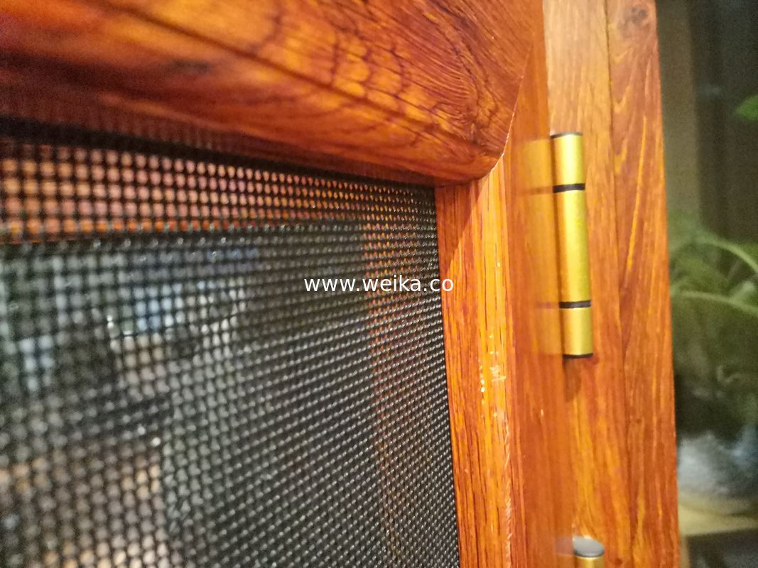Meilleur design vitre fixe octogonale en alliage d'aluminium à grains de bois