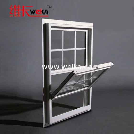 Facilité d'entretien et conception de grille en PVC Vinyle PVC Upvc plastique UPVC Double fenêtre suspendue