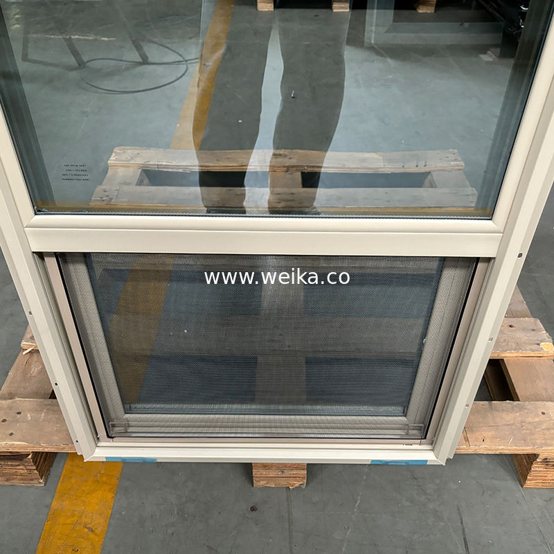 Taille personnalisée fenêtre suspendue unique en UPVC avec matériau en PVC 1,4 mm-1,8 mm d'épaisseur