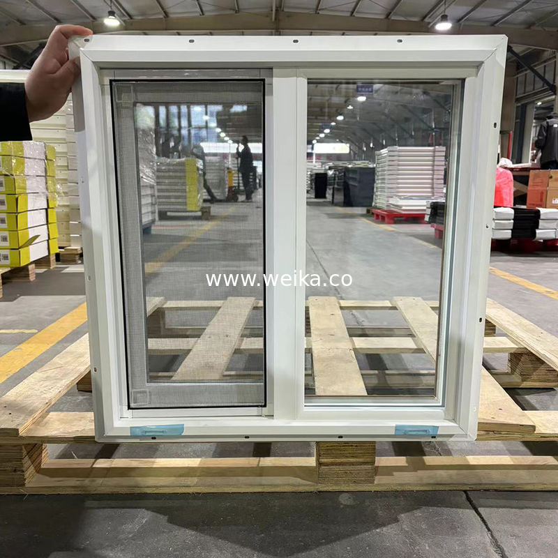 Écrans coulissants en UPVC faits sur mesure Grains de bois/blanc Couleurs et tailles personnalisables à deux tons Écran intégré Fabricant OEM