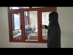 L' aluminium double balancement intérieure Casement fenêtre porte en bois regard