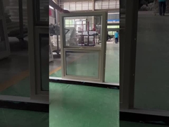 Panneau inférieur en PVC, haut en verre à faible E, bande fixe, fenêtre suspendue unique, verrouillage à croissant